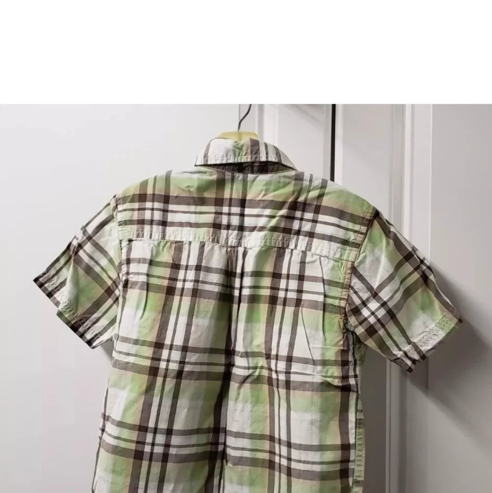Gymboree Boys Button Up Shirt Size: XS 3-4 Short Sleeve